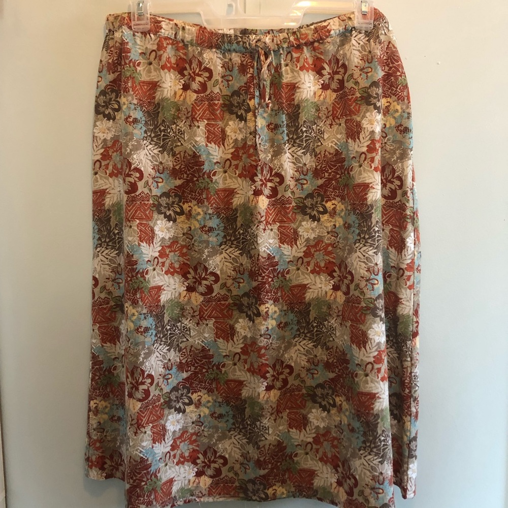 Christopher & Banks Linen A - Line Skirt